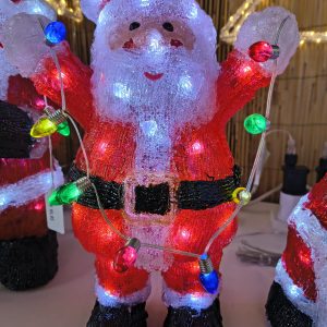 Santa with Christmas Lights